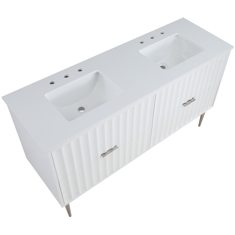Meridian Furniture Modernist White Bathroom Vanity