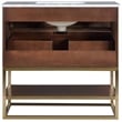 Meridian Furniture Monad Walnut Bathroom Vanity