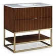 Meridian Furniture Monad Walnut Bathroom Vanity