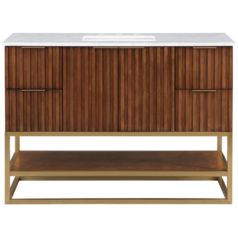 Meridian Furniture Monad Walnut Bathroom Vanity