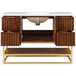 Meridian Furniture Monad Walnut Bathroom Vanity