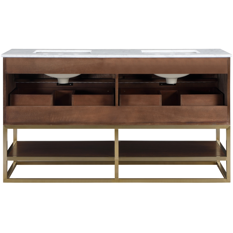 Meridian Furniture Monad Walnut Bathroom Vanity