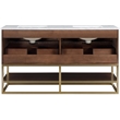 Meridian Furniture Monad Walnut Bathroom Vanity