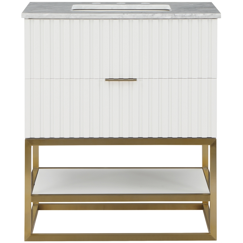Meridian Furniture Monad White Bathroom Vanity