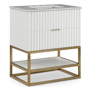 Meridian Furniture Monad White Bathroom Vanity