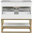 Meridian Furniture Monad White Bathroom Vanity