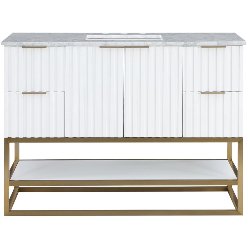 Meridian Furniture Monad White Bathroom Vanity
