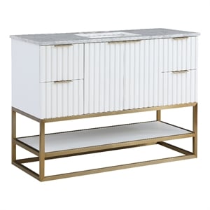 Meridian Furniture Monad White Bathroom Vanity