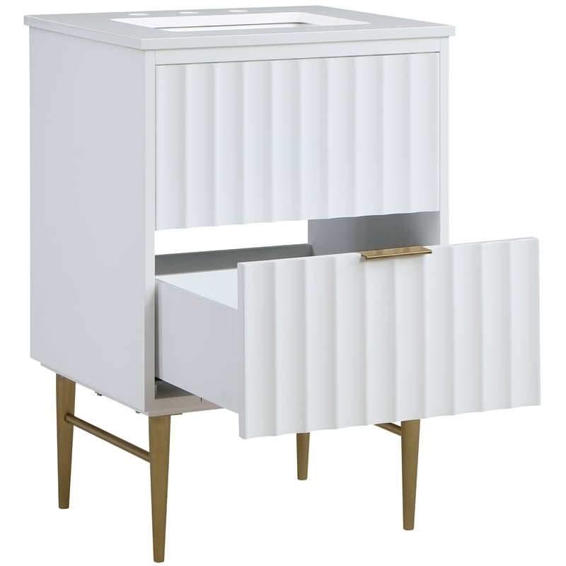 Meridian Furniture Modernist White Bathroom Vanity