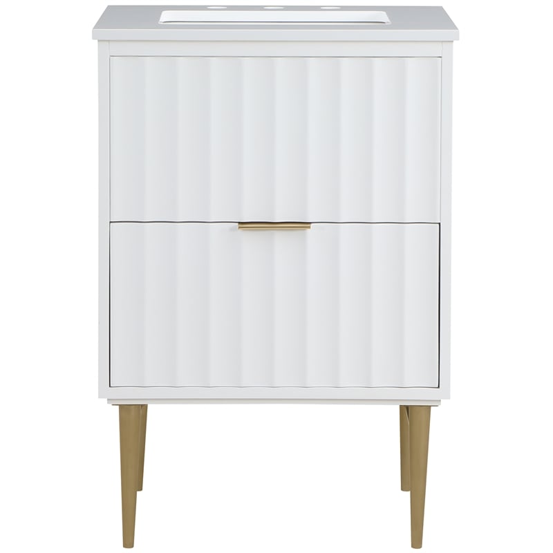 Meridian Furniture Modernist White Bathroom Vanity