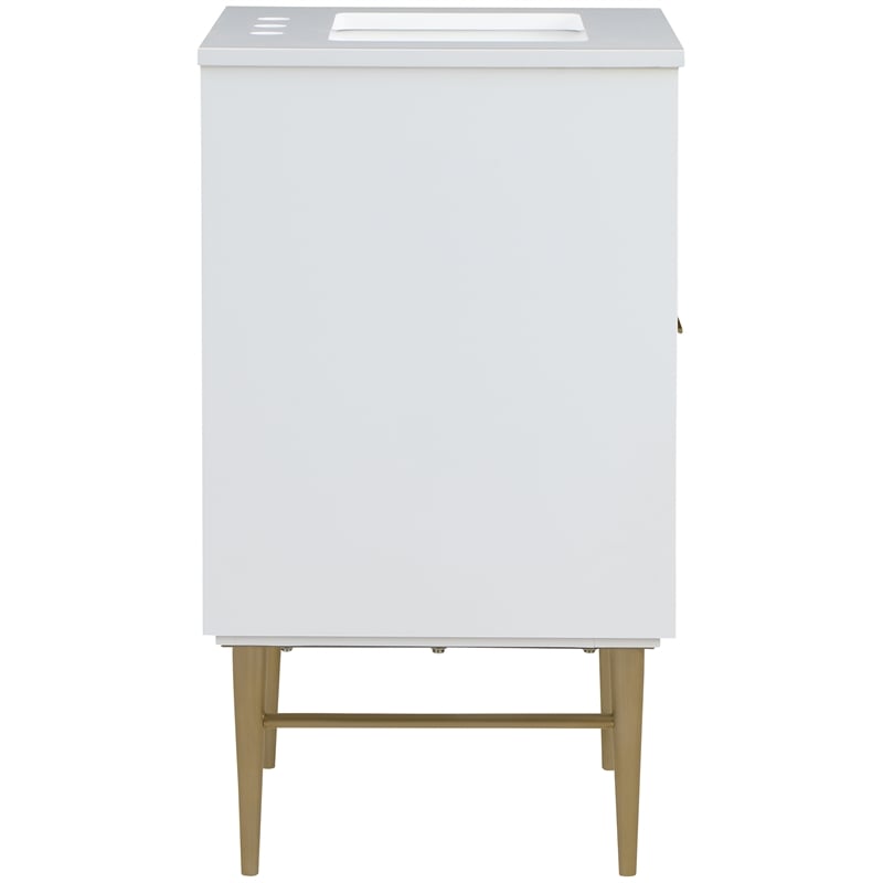 Meridian Furniture Modernist White Bathroom Vanity