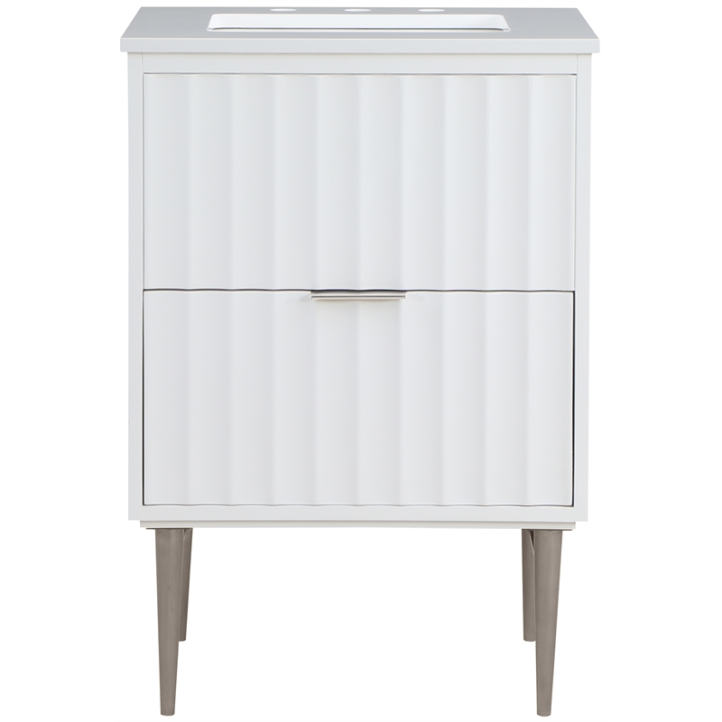 Meridian Furniture Modernist White Bathroom Vanity