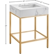 Meridian Furniture Marmo White Engineered Stone Bathroom Vanity
