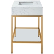 Meridian Furniture Marmo White Engineered Stone Bathroom Vanity