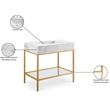 Meridian Furniture Marmo White Engineered Stone Bathroom Vanity