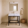 Meridian Furniture Marmo White Engineered Stone Bathroom Vanity