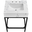 Meridian Furniture Marmo White Engineered Stone Bathroom Vanity