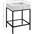 Meridian Furniture Marmo White Engineered Stone Bathroom Vanity