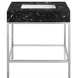 Meridian Furniture Marmo White Engineered Stone Bathroom Vanity