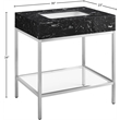 Meridian Furniture Marmo White Engineered Stone Bathroom Vanity