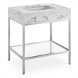 Meridian Furniture Marmo White Engineered Stone Bathroom Vanity