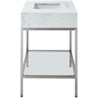Meridian Furniture Marmo White Engineered Stone Bathroom Vanity