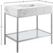 Meridian Furniture Marmo White Engineered Stone Bathroom Vanity