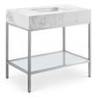 Meridian Furniture Marmo White Engineered Stone Bathroom Vanity