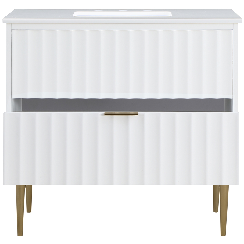 Meridian Furniture Modernist White Bathroom Vanity