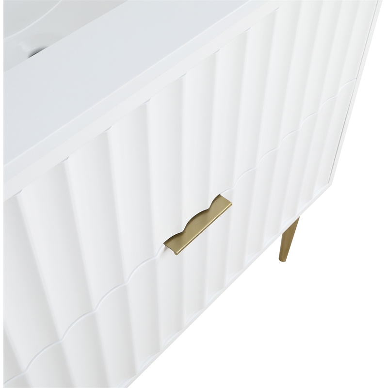 Meridian Furniture Modernist White Bathroom Vanity