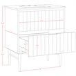 Meridian Furniture Modernist White Bathroom Vanity