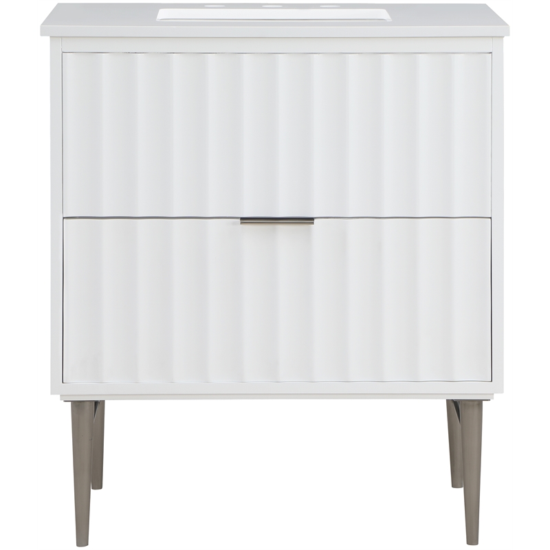 Meridian Furniture Modernist White Bathroom Vanity