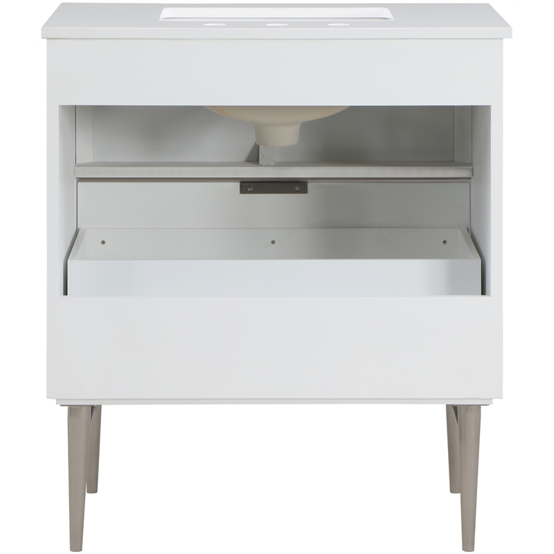 Meridian Furniture Modernist White Bathroom Vanity