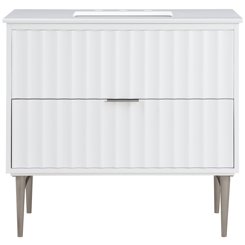 Meridian Furniture Modernist White Bathroom Vanity