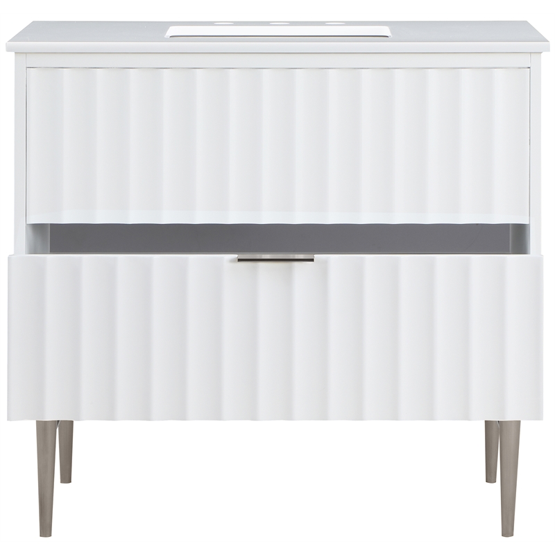 Meridian Furniture Modernist White Bathroom Vanity