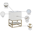 Meridian Furniture Monad White Bathroom Vanity