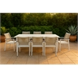 Meridian Furniture Maldives Cream Rope Fabric Outdoor Patio Dining Arm Chair