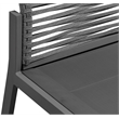 Meridian Furniture Maldives Grey Rope Fabric Outdoor Patio Dining Side Chair