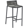 Meridian Furniture Maldives Grey Rope Fabric Outdoor Patio Barstool