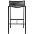 Meridian Furniture Maldives Grey Rope Fabric Outdoor Patio Barstool