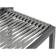 Meridian Furniture Maldives Grey Rope Fabric Outdoor Patio Barstool