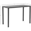 Meridian Furniture Maldives Outdoor Patio Rectangle Bar Table