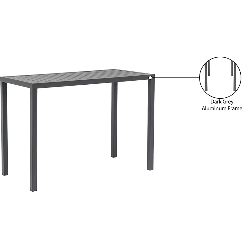 Meridian Furniture Maldives Outdoor Patio Rectangle Bar Table
