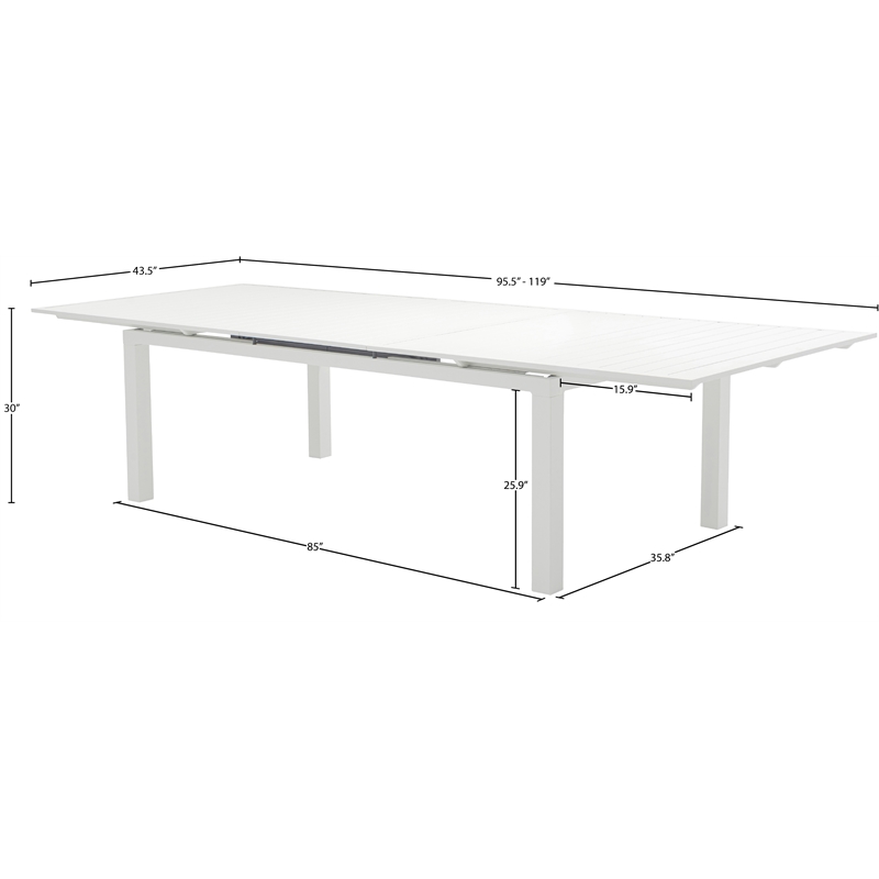 Meridian Furniture Maldives Outdoor Patio Dining Table