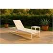 Meridian Furniture Maldives Cream Water Resisting Patio Adjustable Chaise