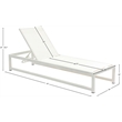 Meridian Furniture Maldives Cream Water Resisting Patio Adjustable Chaise