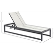Meridian Furniture Maldives Cream Water Resisting Patio Adjustable Chaise