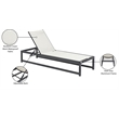 Meridian Furniture Maldives Cream Water Resisting Patio Adjustable Chaise