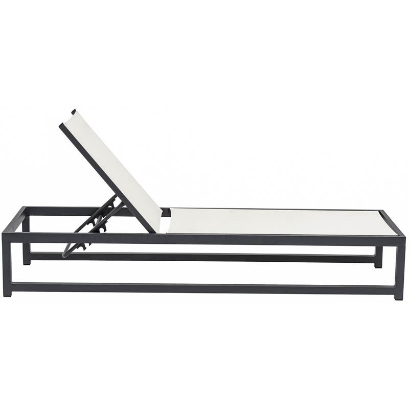 Meridian Furniture Maldives Cream Water Resisting Patio Adjustable Chaise