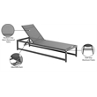 Meridian Furniture Maldives Cream Water Resisting Patio Adjustable Chaise